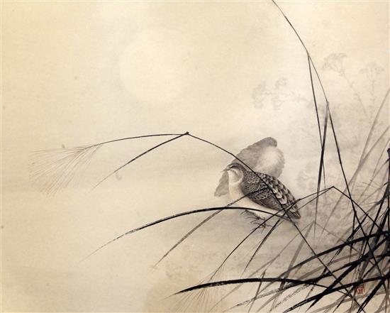 Ozawa Minamitani Studies of quail and wading birds, 19 x 24in.